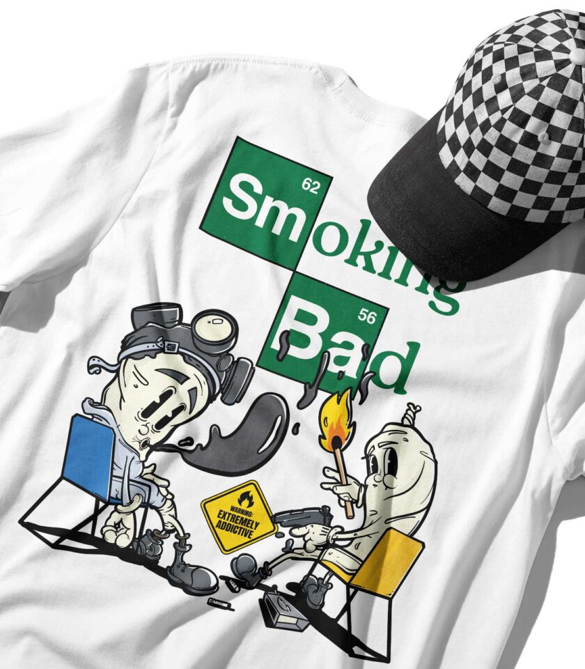 Smoking Bad Organic Heavyweight T-Shirt - Image 6