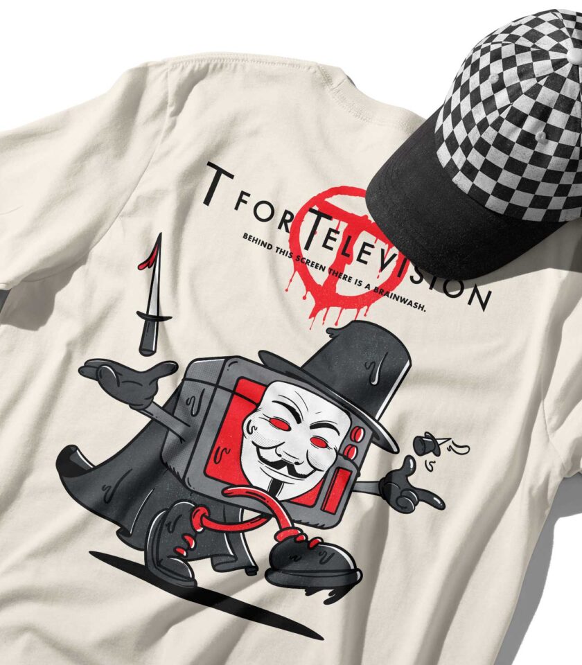 T for Television Organic Heavyweight T-Shirt - Image 3