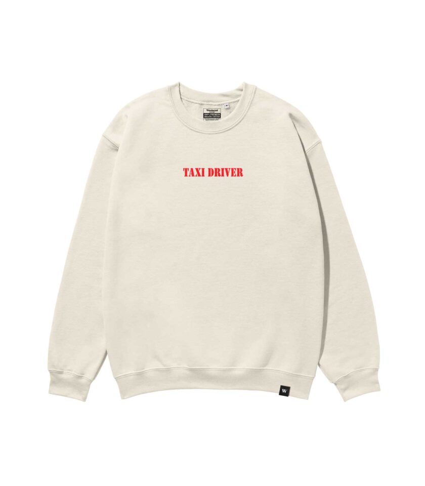 Taxi Driver Heavyweight Organic Sweatshirt Sand - Image 2