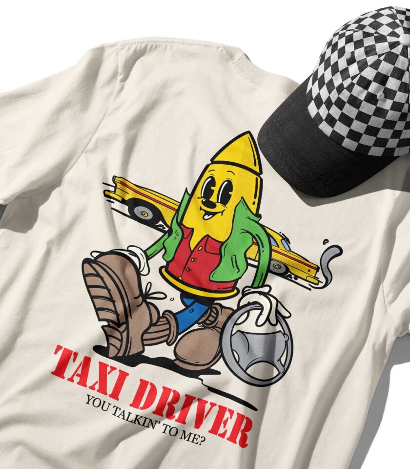 Taxi Driver Organic Heavyweight T-Shirt - Image 3
