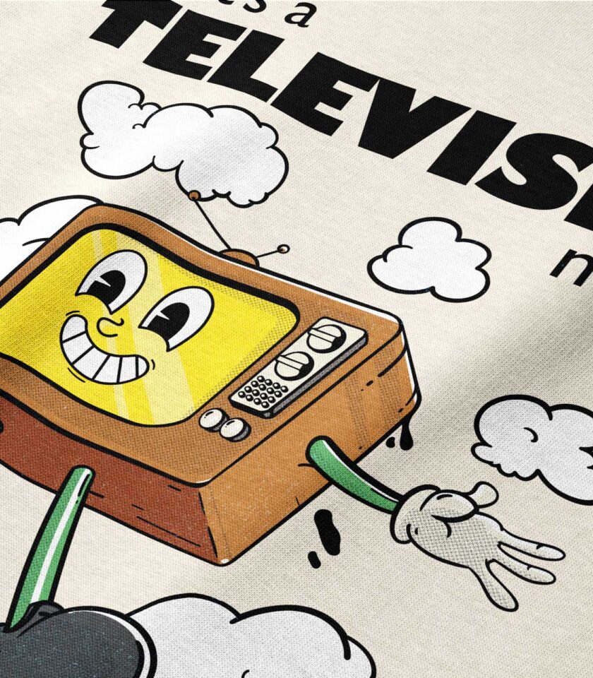 Televised Mind Heavyweight Organic Sweatshirt Sand - Image 3