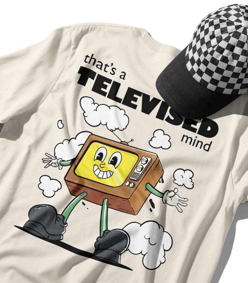Televised Mind Organic Heavyweight T-Shirt - Image 3