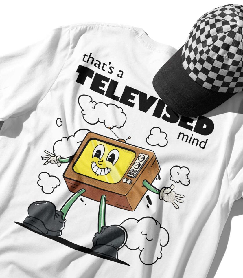 Televised Mind Organic Heavyweight T-Shirt - Image 6