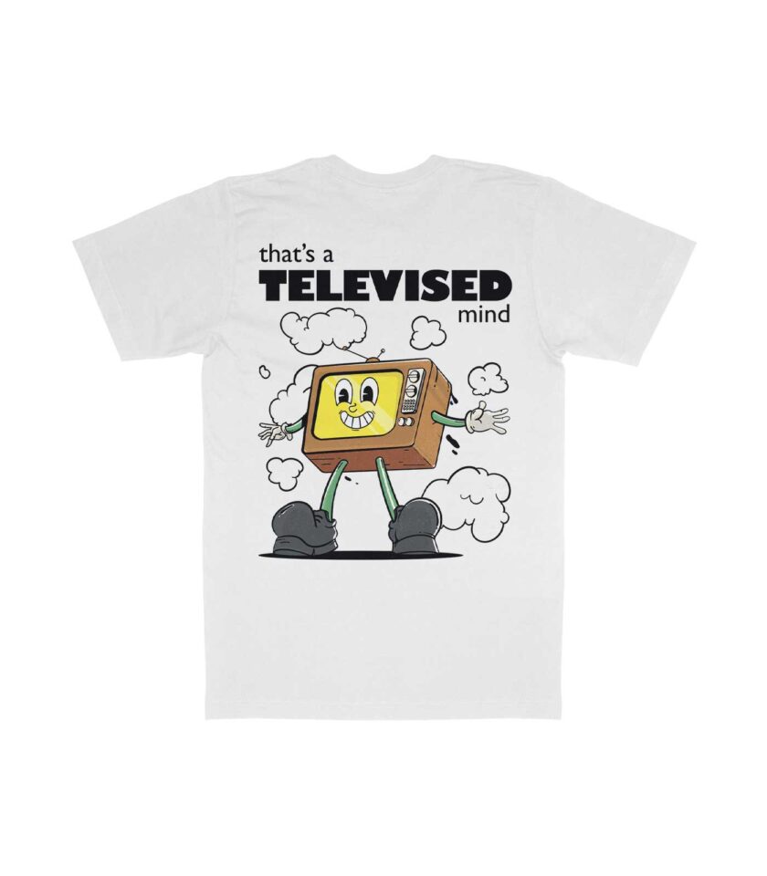 Televised Mind Organic Heavyweight T-Shirt - Image 4