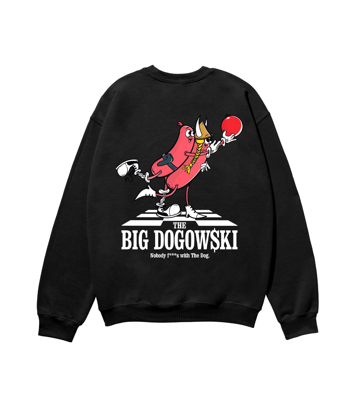 The Big Dogowski Heavyweight Organic Sweatshirt Sand - Image 4