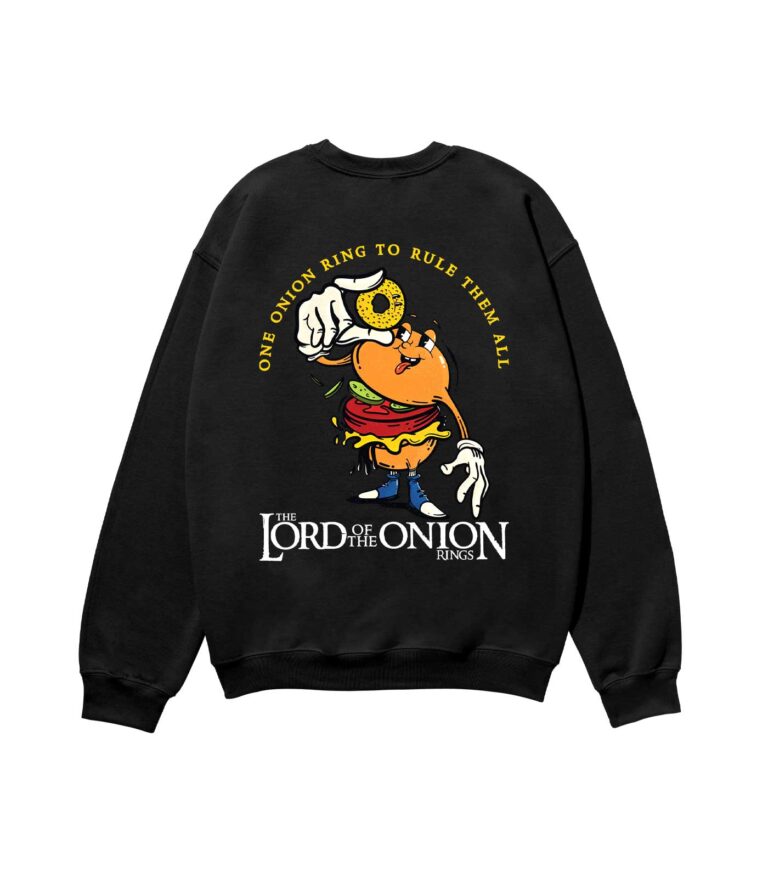The Lord of the Onion Rings Heavyweight Organic Sweatshirt Sand