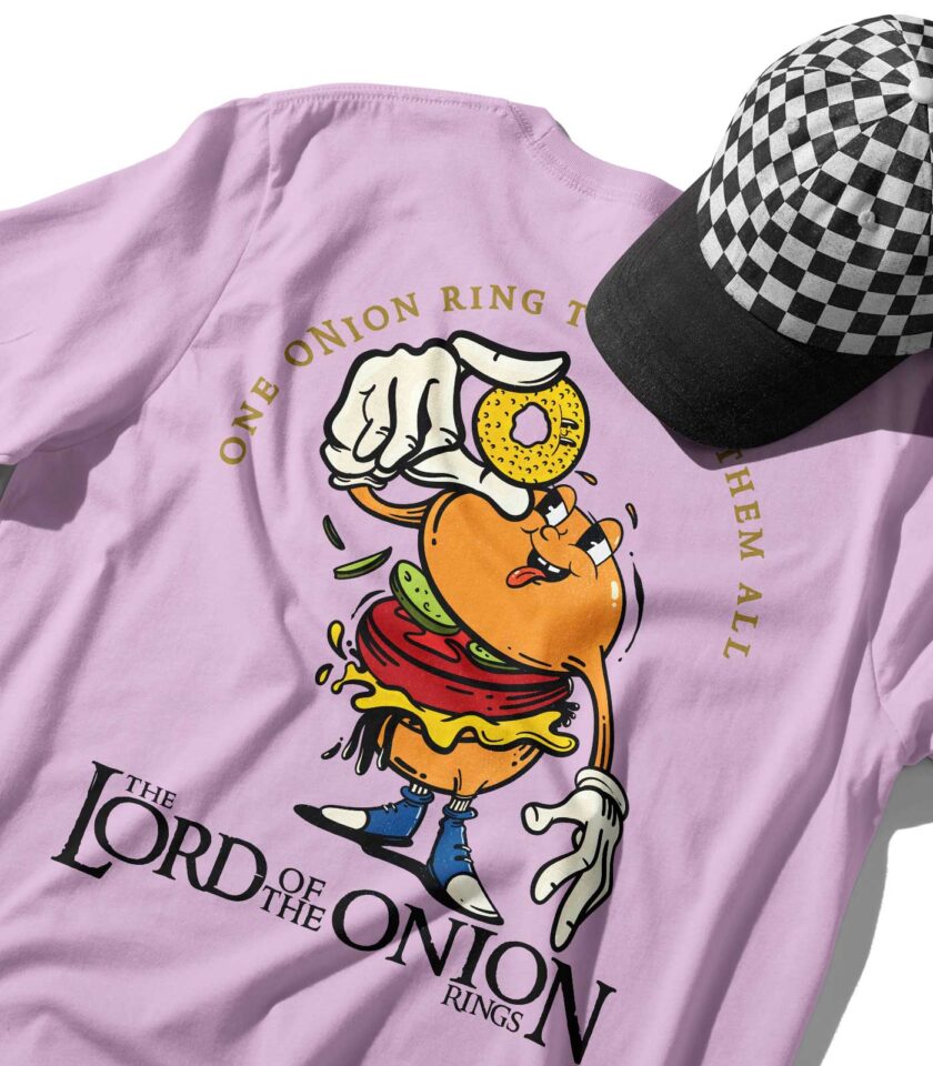 The Lord of the Onion Rings Organic Heavyweight T-Shirt - Image 9