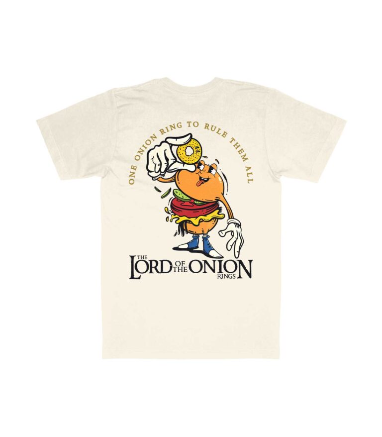 The Lord of the Onion Rings Organic Heavyweight T-Shirt