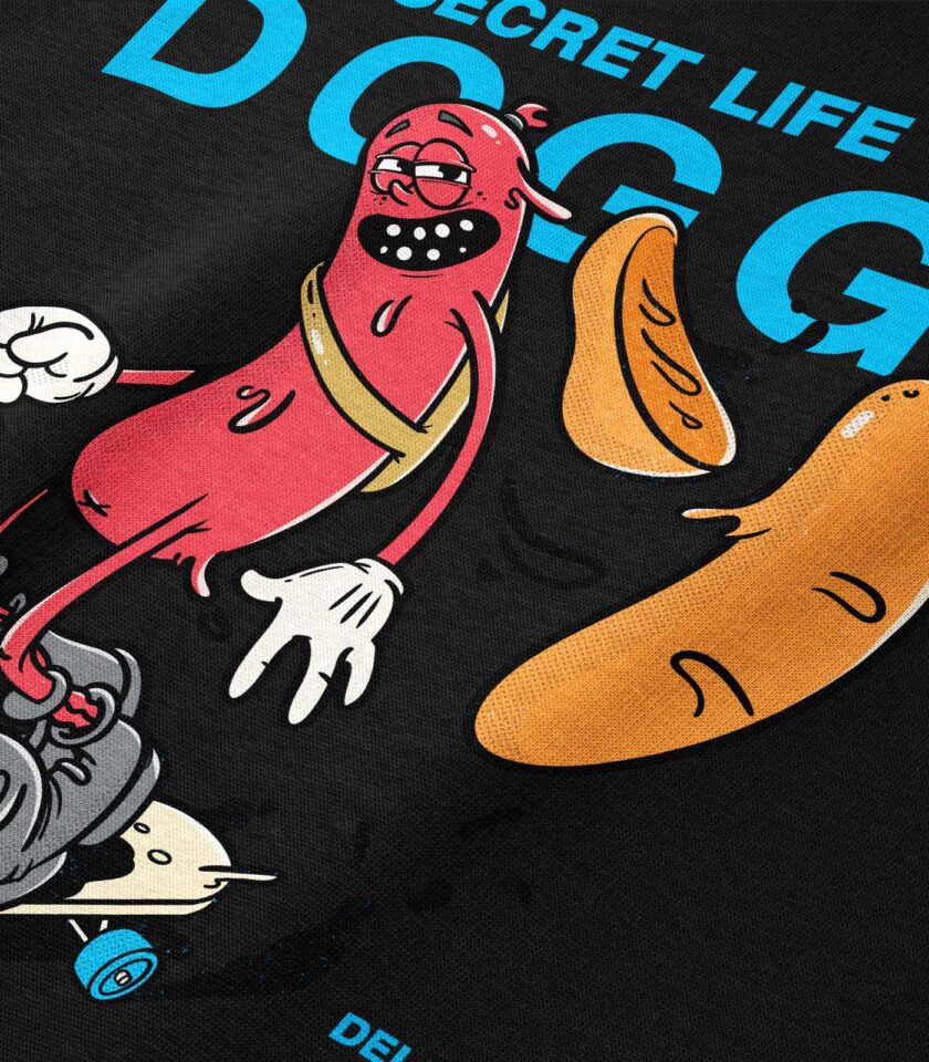The Secret Life of Hot Doggy Heavyweight Organic Hoodie - Image 6