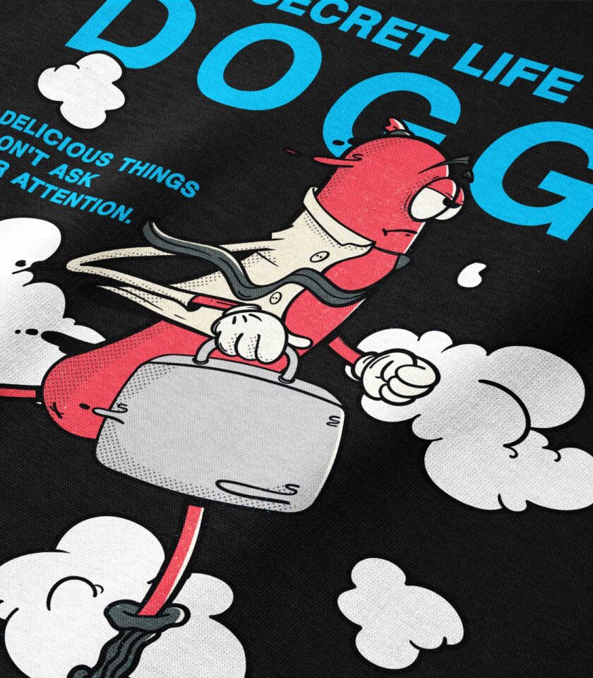 The Secret Life of Hot Doggy Heavyweight Organic Hoodie - Image 6
