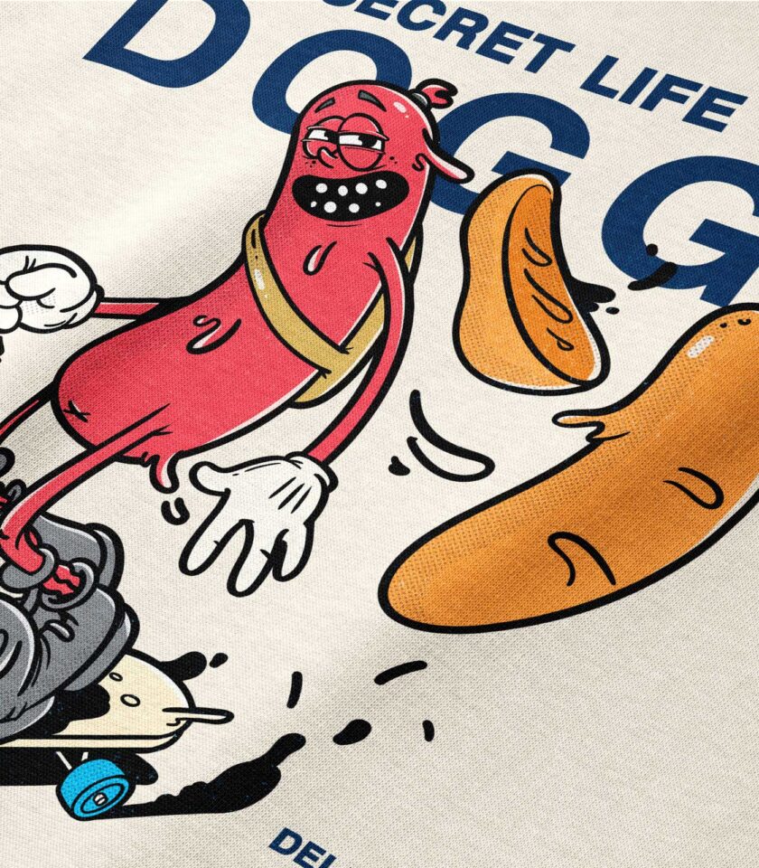 The Secret Life of Hot Doggy Heavyweight Organic Hoodie - Image 3