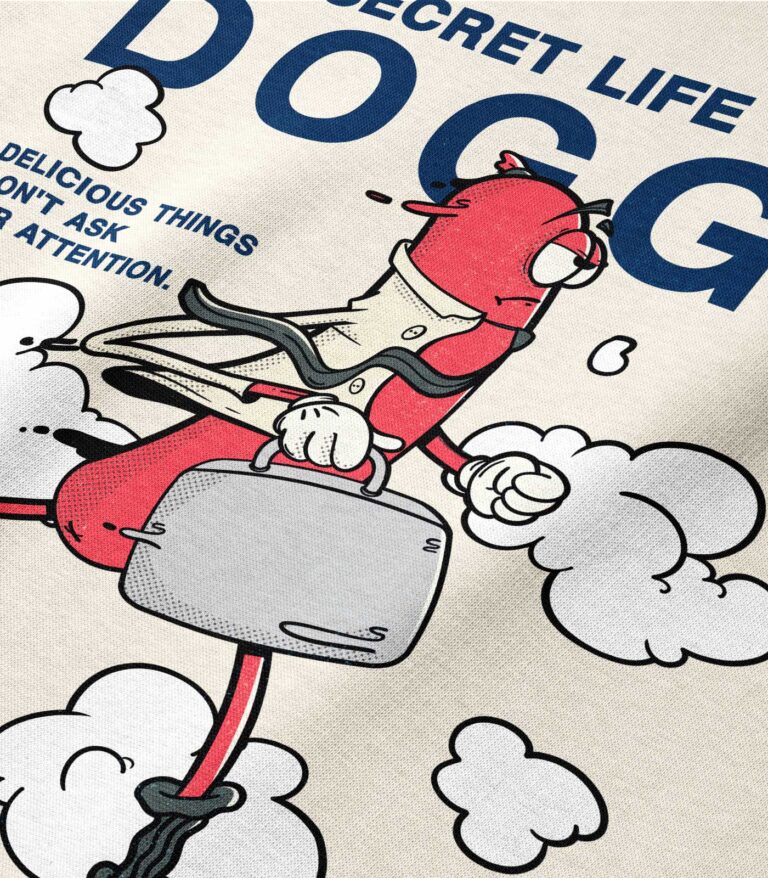 The Secret Life of Hot Doggy Heavyweight Organic Sweatshirt Sand