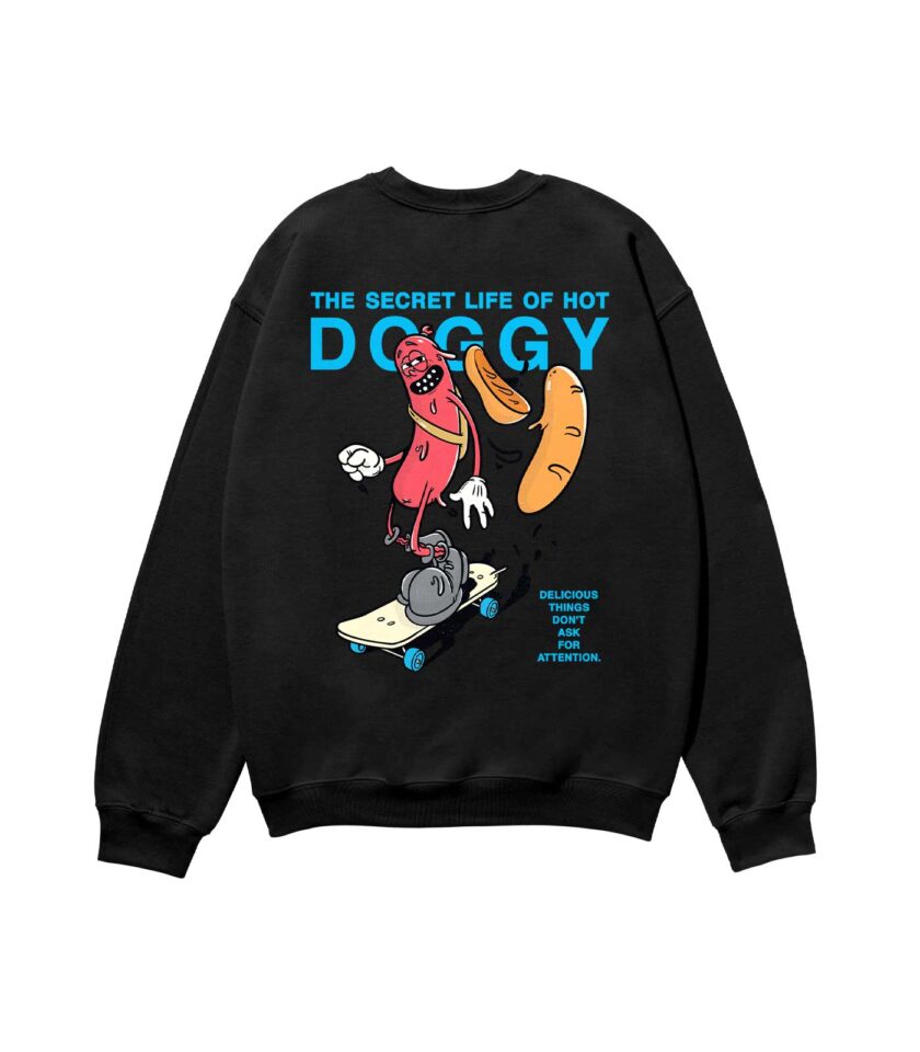 The Secret Life of Hot Doggy Heavyweight Organic Sweatshirt Sand - Image 4