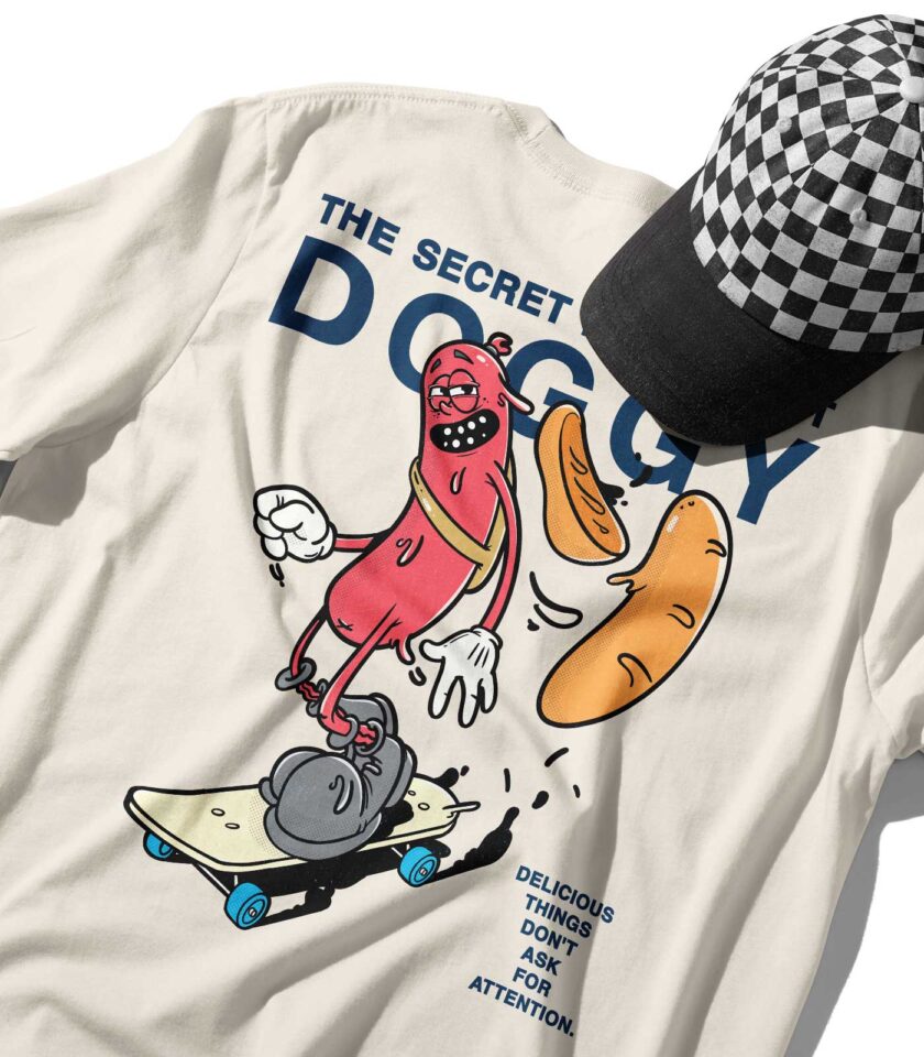 The Secret Life of Hot Doggy Organic Heavyweight T-Shirt - Image 3