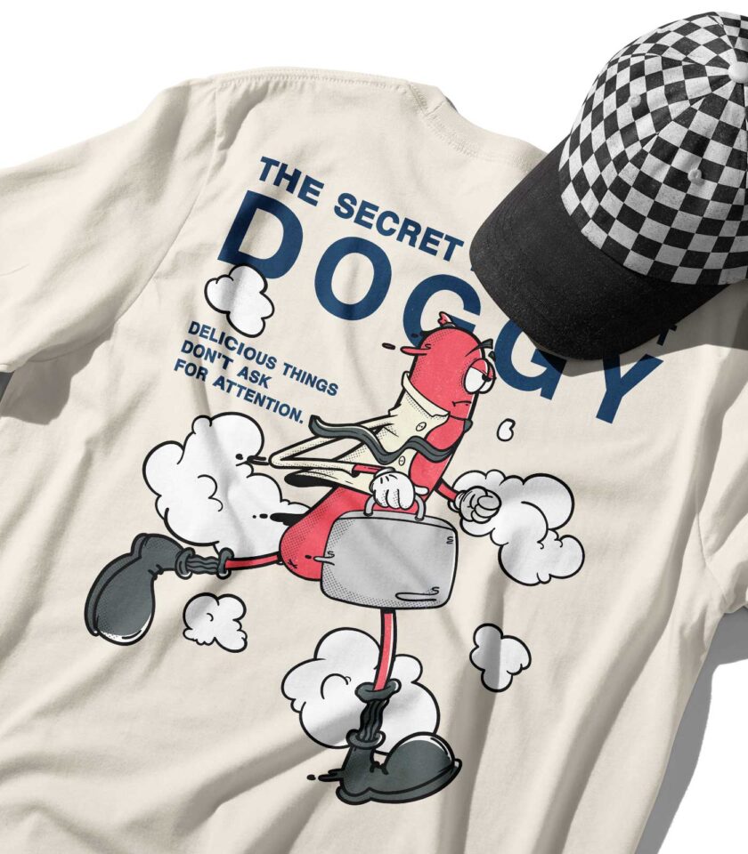 The Secret Life of Hot Doggy Organic Heavyweight T-Shirt - Image 3