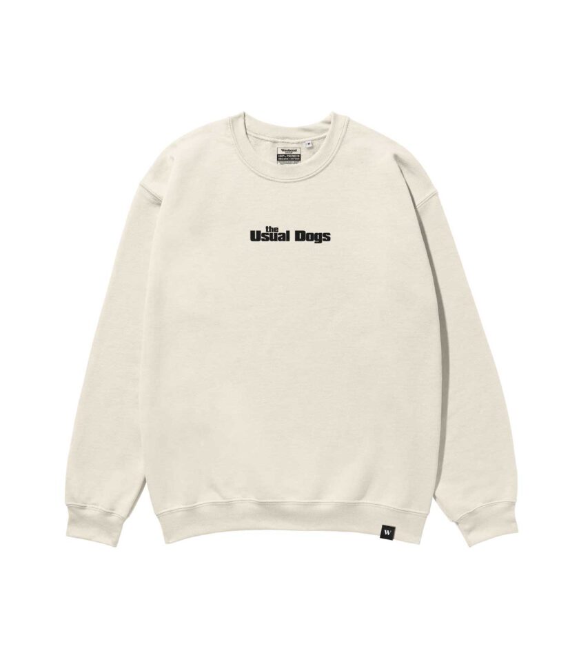 The Usual Dogs Heavyweight Organic Sweatshirt Sand - Image 2