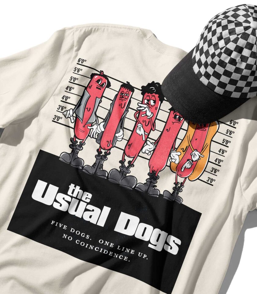 The Usual Dogs Organic Heavyweight T-Shirt - Image 3