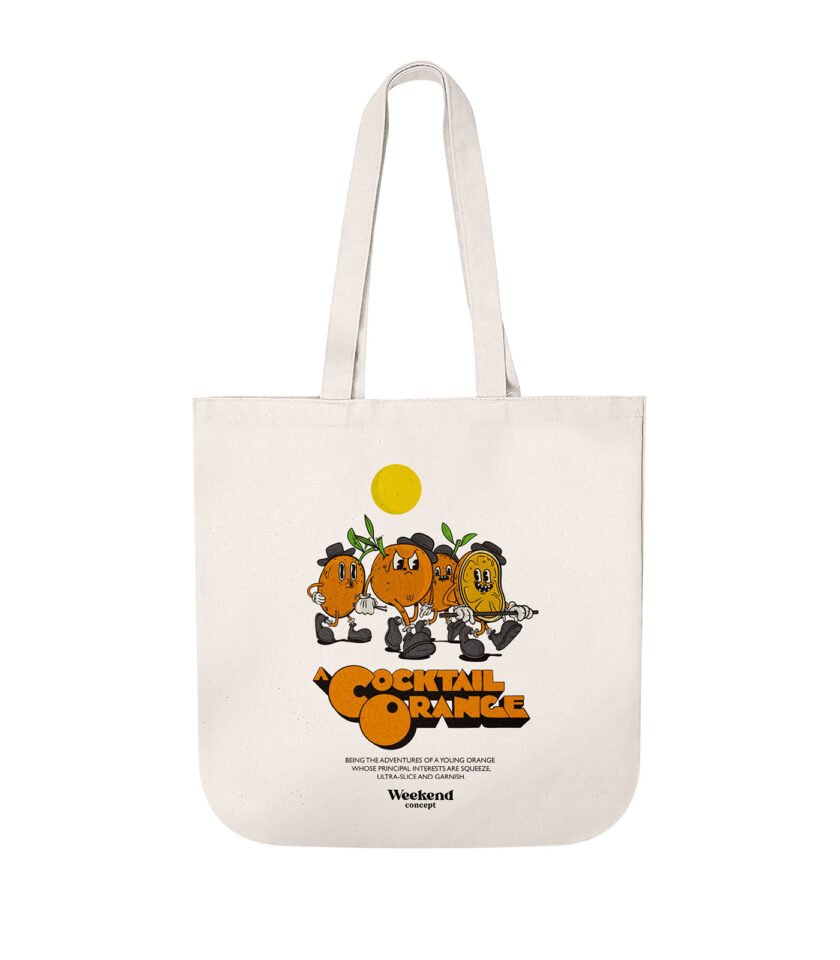 A Cocktail Orange Organic Spring Tote Bag