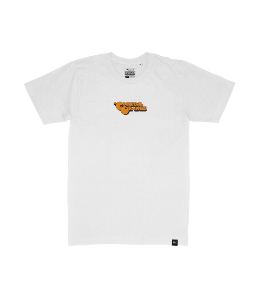 A Cocktail Orange Organic Heavyweight T-Shirt White - Image 2