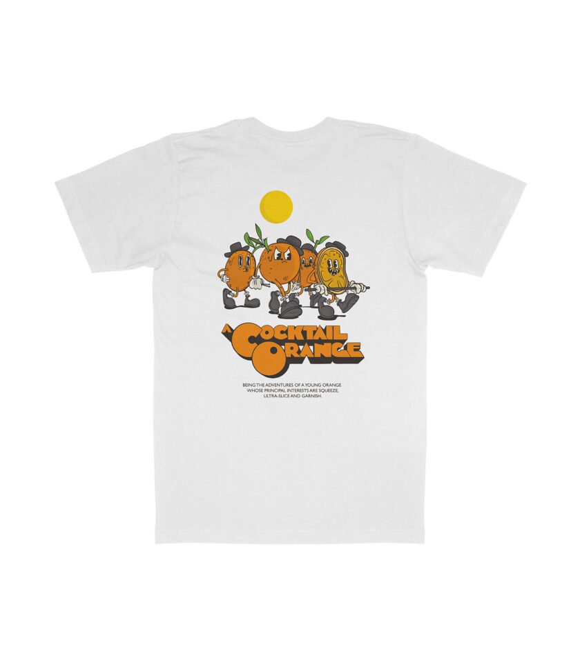 A Cocktail Orange Organic Heavyweight T-Shirt White