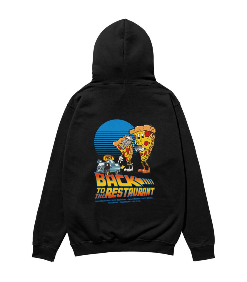 Back to the Restaurant Heavyweight Organic Hoodie Black