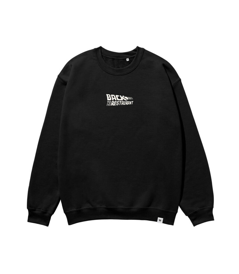 Back to the Restaurant Heavyweight Organic Sweatshirt Black - Image 2