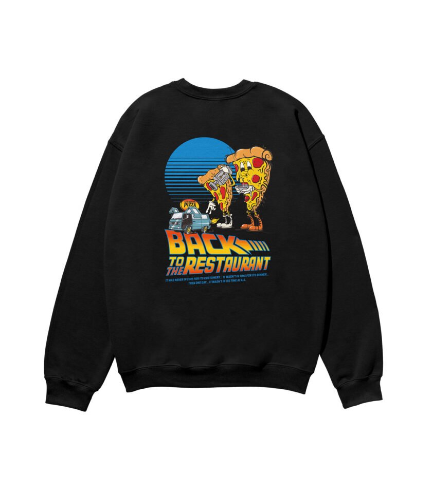 Back to the Restaurant Heavyweight Organic Sweatshirt Black