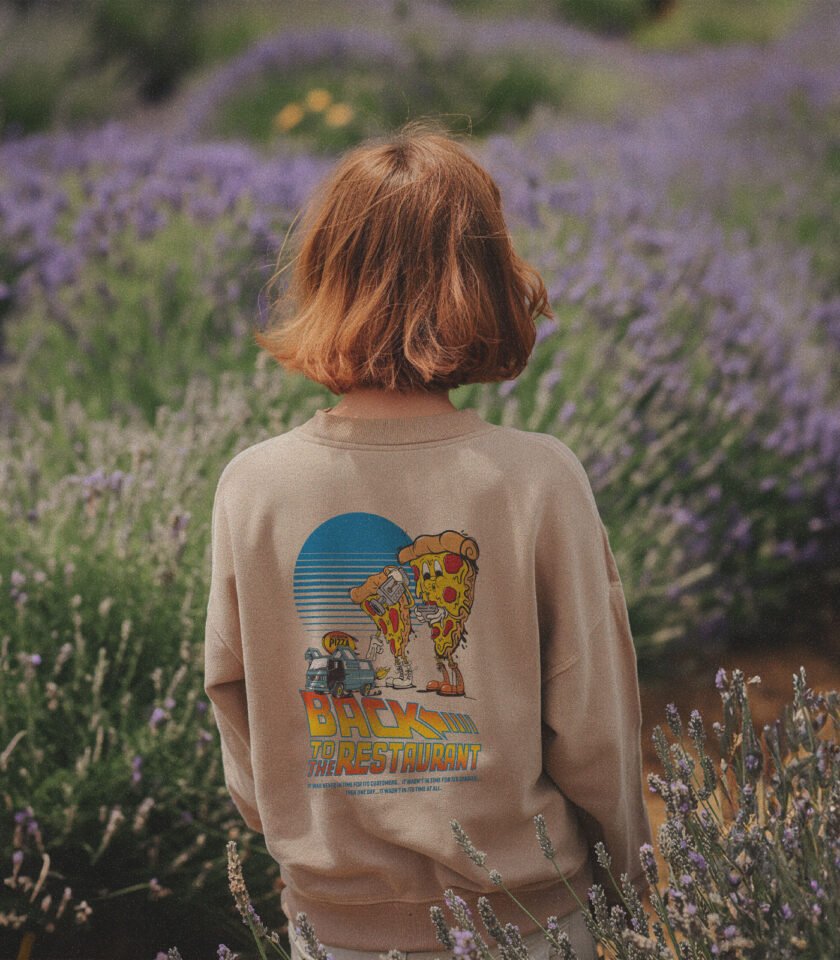 Back to the Restaurant Heavyweight Organic Sweatshirt Sand - Image 5