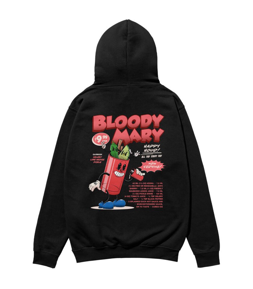 Bloody Mary Heavyweight Organic Hoodie Black