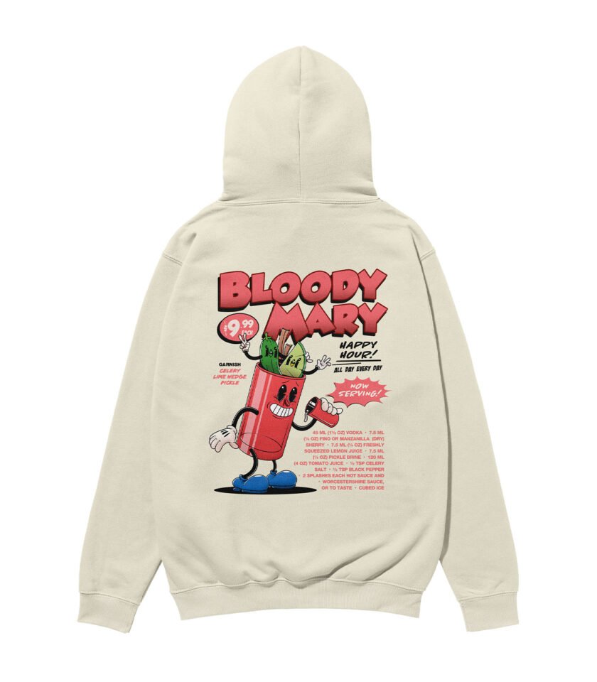 Bloody Mary Heavyweight Organic Hoodie Stone