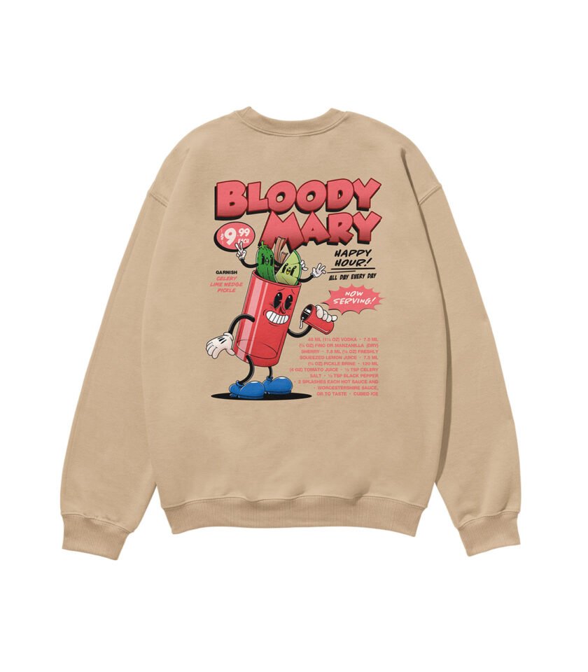 Bloody Mary Heavyweight Organic Sweatshirt Sand