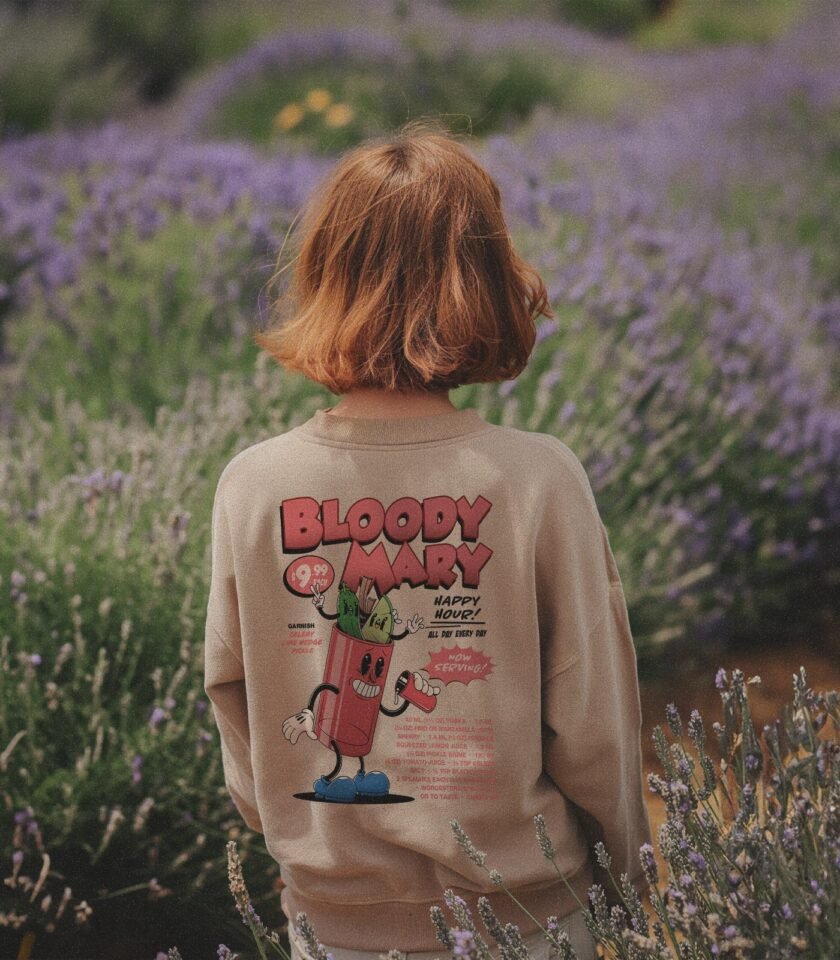 Bloody Mary Heavyweight Organic Sweatshirt Sand - Image 5