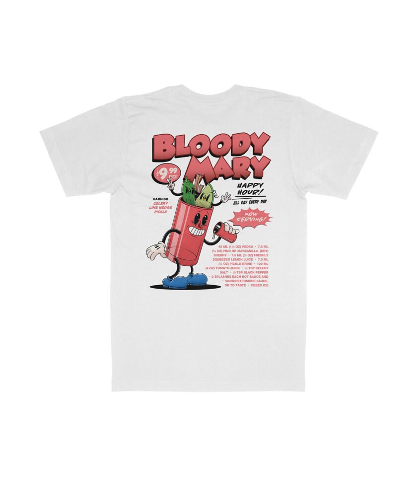 Bloody Mary Organic Heavyweight T-Shirt White