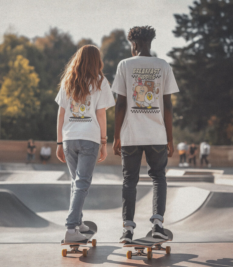 Breakfast Buddies Organic Heavyweight T-Shirt White