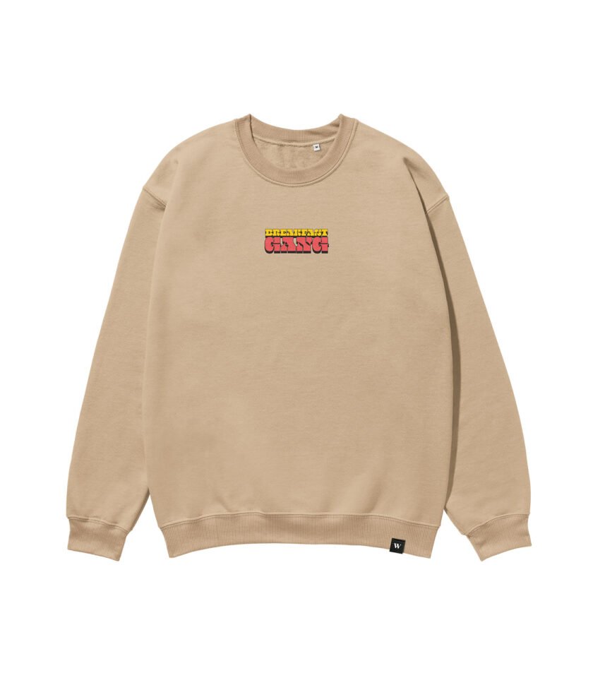 Breakfast Gang Heavyweight Organic Sweatshirt Sand - Image 2