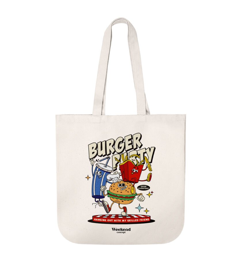 Burger Party Organic Spring Tote Bag