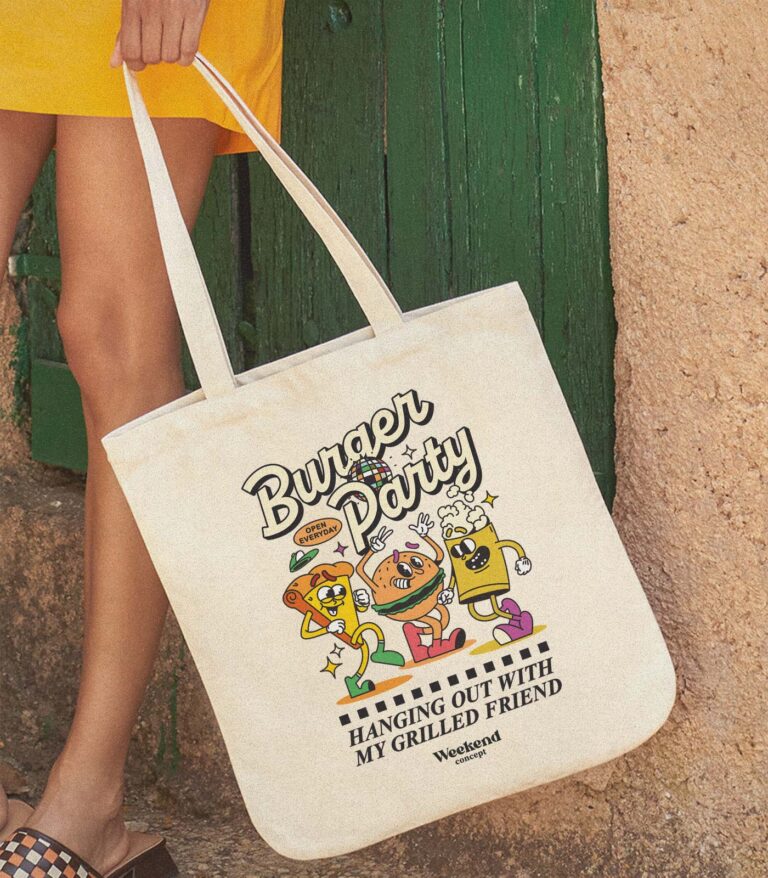 Burger Party Organic Spring Tote Bag