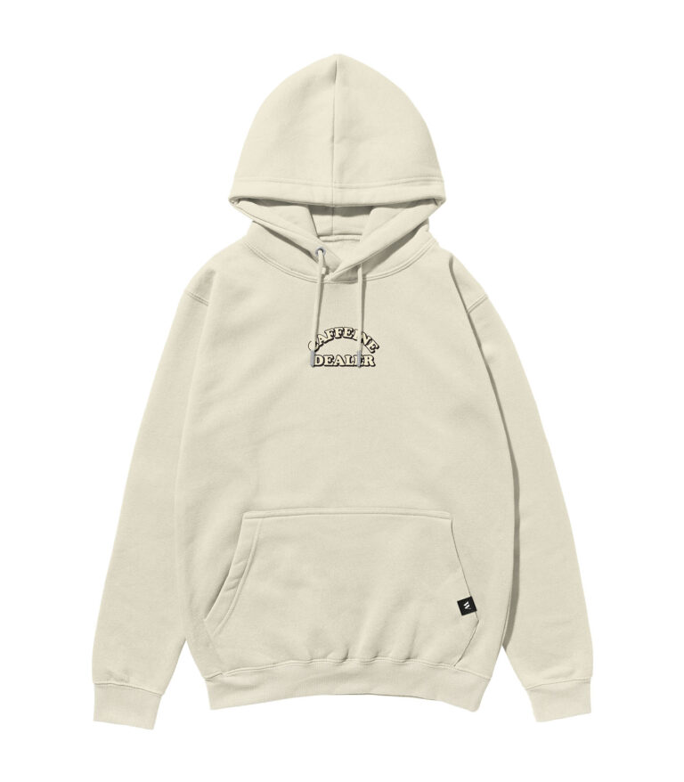 Caffeine Dealer Heavyweight Organic Hoodie Stone
