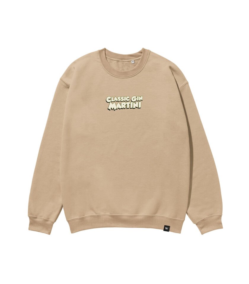 Classic Gin Martini Heavyweight Organic Sweatshirt Sand - Image 2