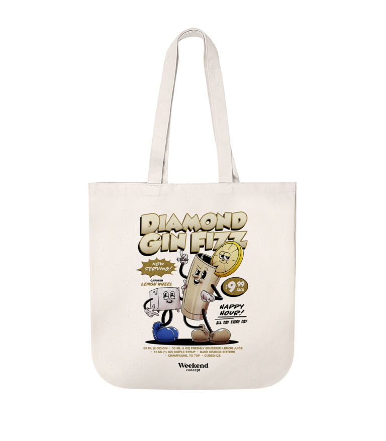 Diamond Gin Fizz Organic Spring Tote Bag