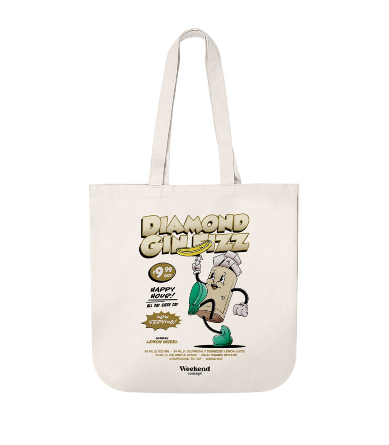 Diamond Gin Fizz Organic Spring Tote Bag
