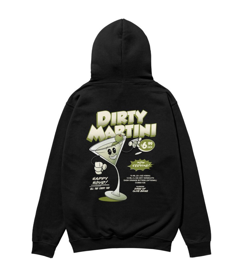 Dirty Martini Heavyweight Organic Hoodie Black