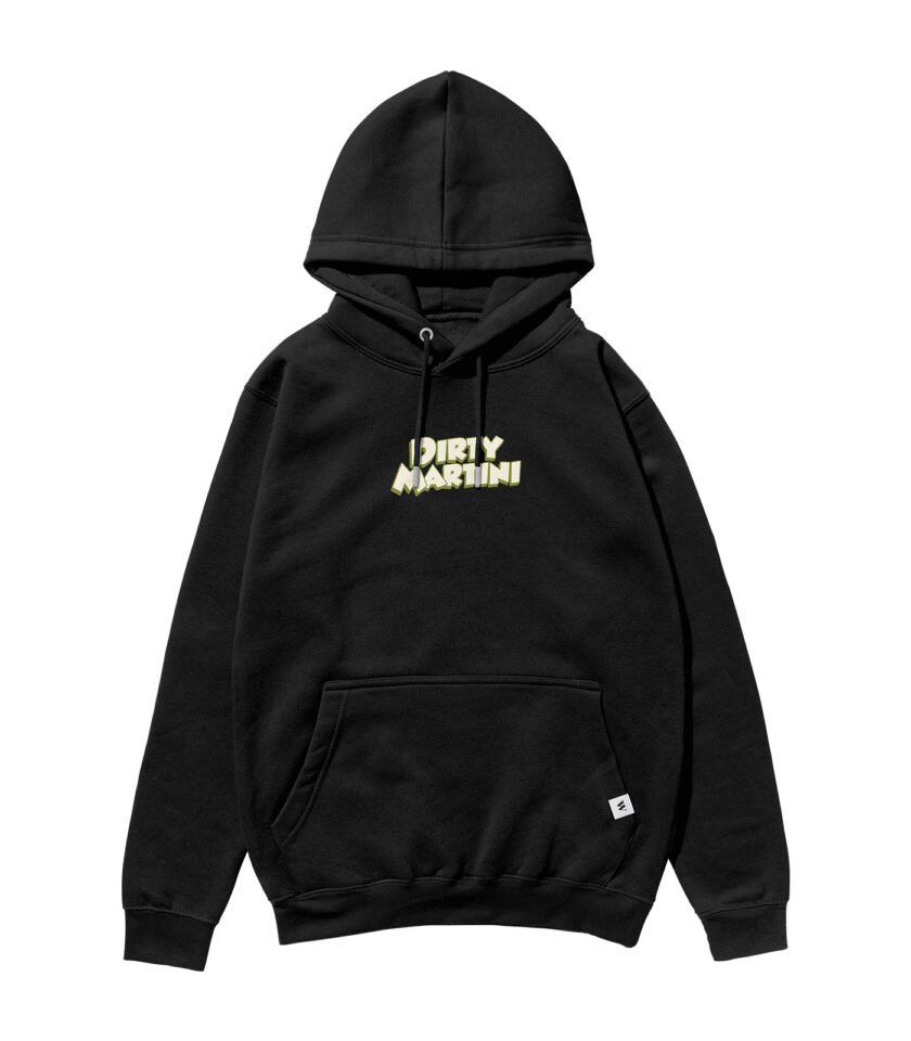 Dirty Martini Heavyweight Organic Hoodie Black - Image 2