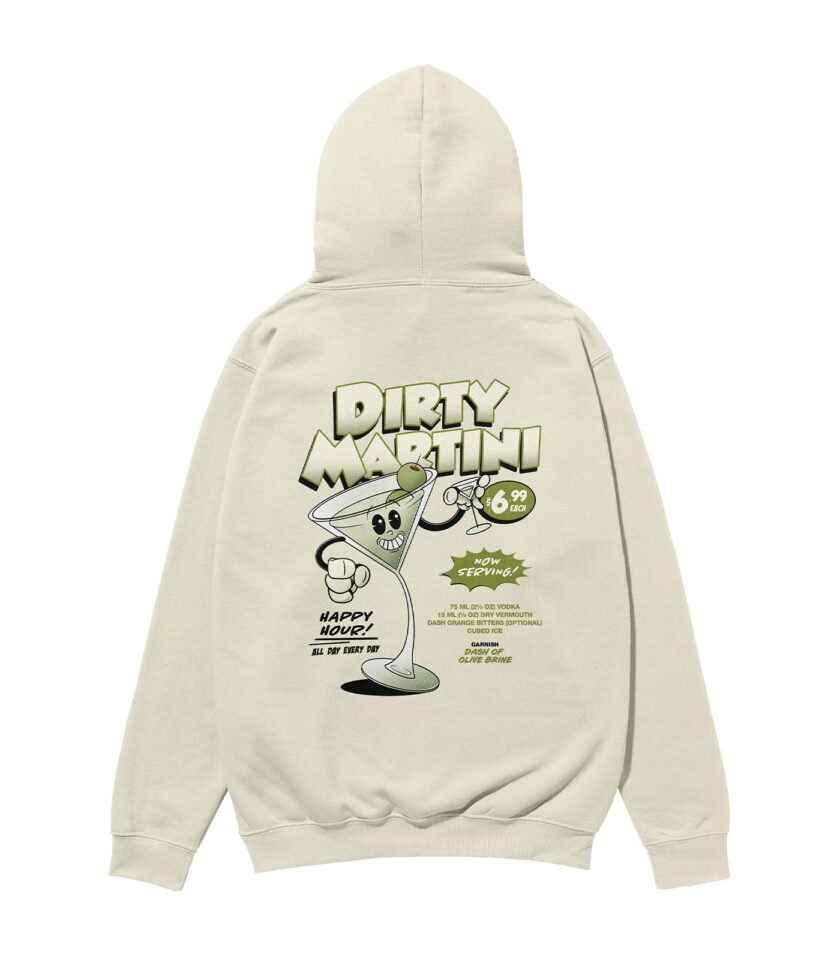 Dirty Martini Heavyweight Organic Hoodie Stone