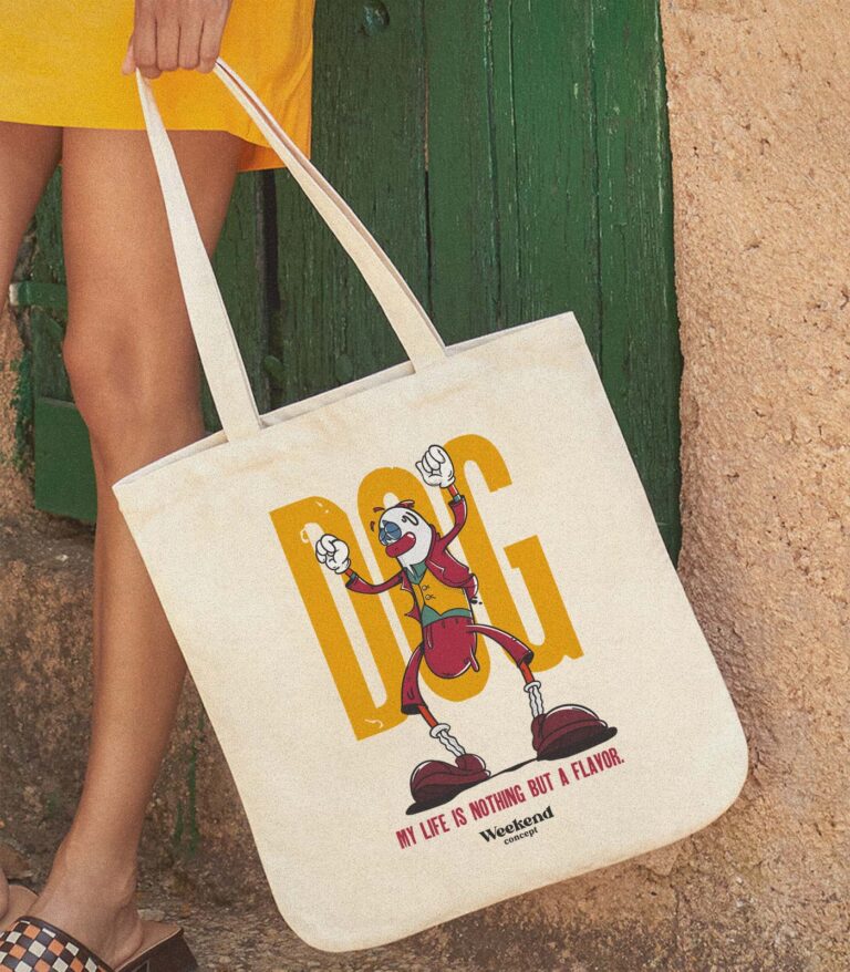 Dog Organic Spring Tote Bag