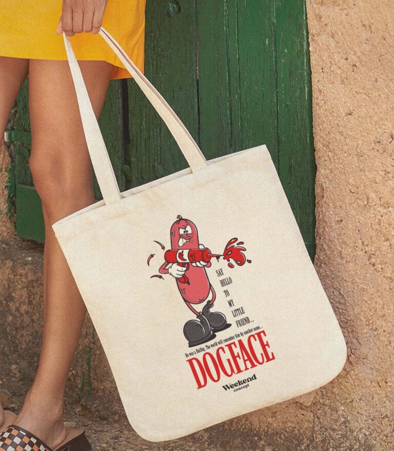 Dogface Organic Spring Tote Bag