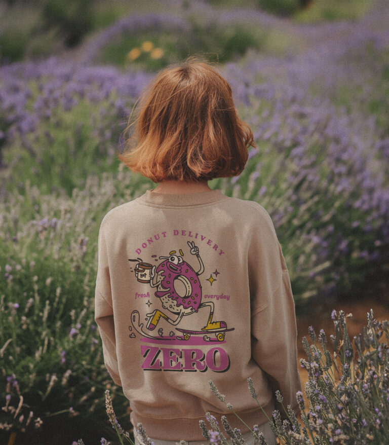 Donut Delivery Heavyweight Organic Sweatshirt Sand