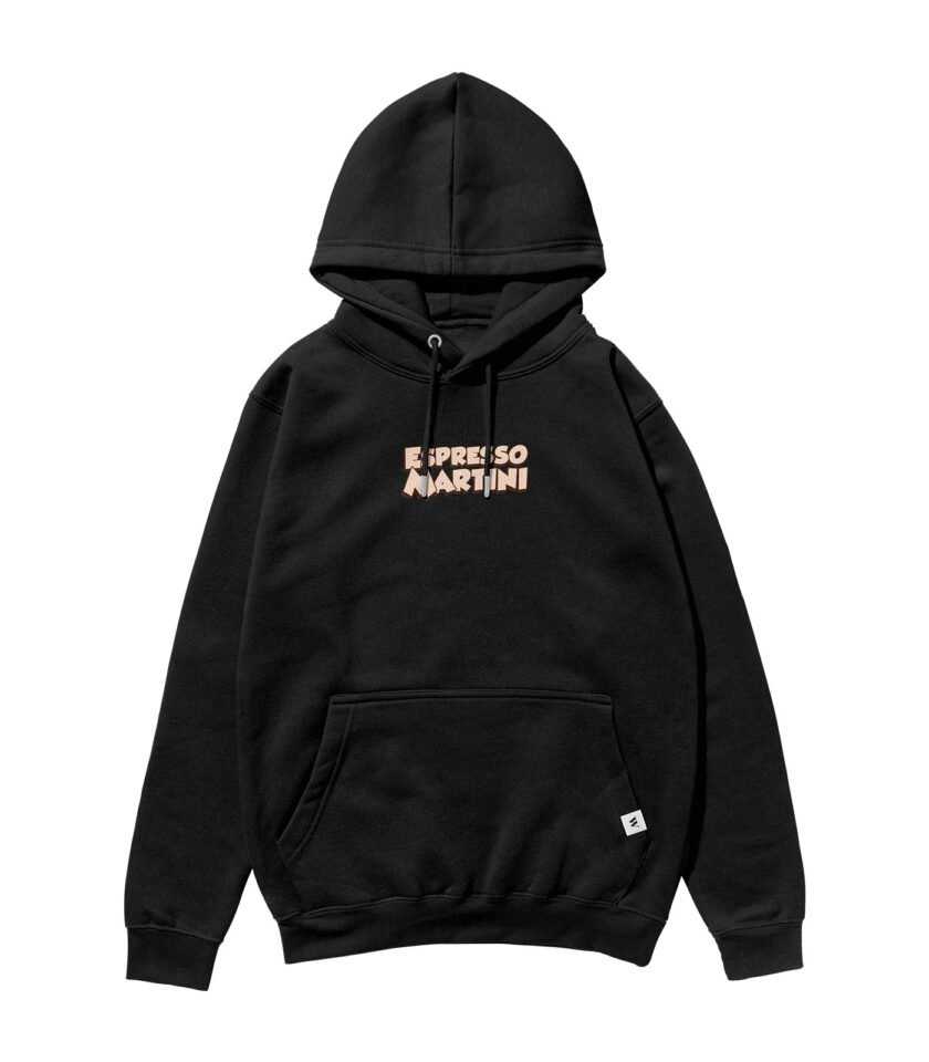 Espresso Martini Heavyweight Organic Hoodie Black - Image 2