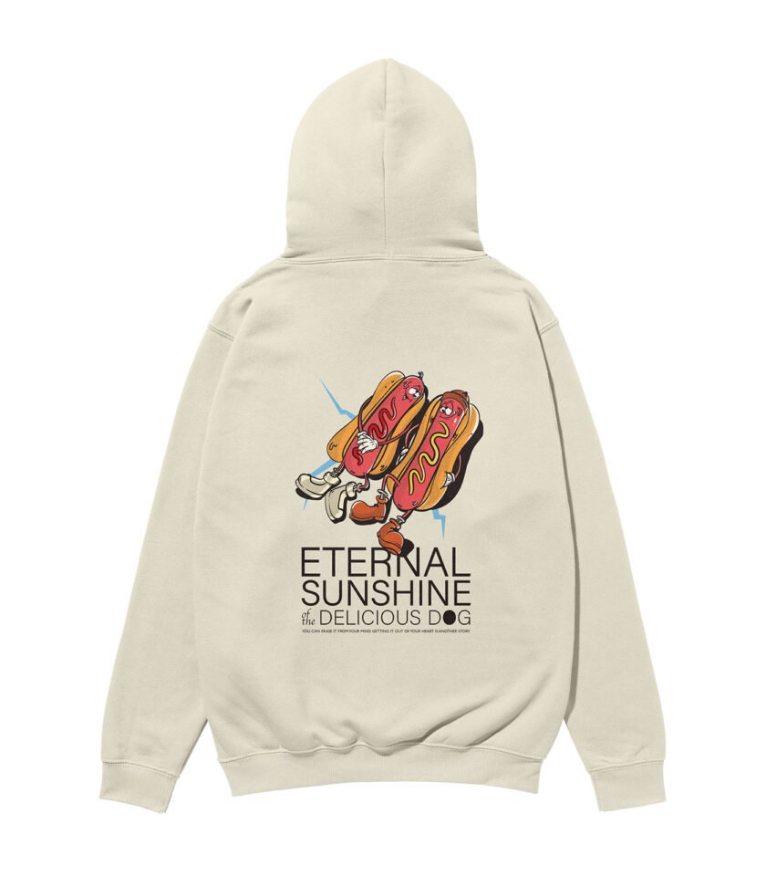 Eternal Sunshine of the Delicious Dog Heavyweight Organic Hoodie Stone