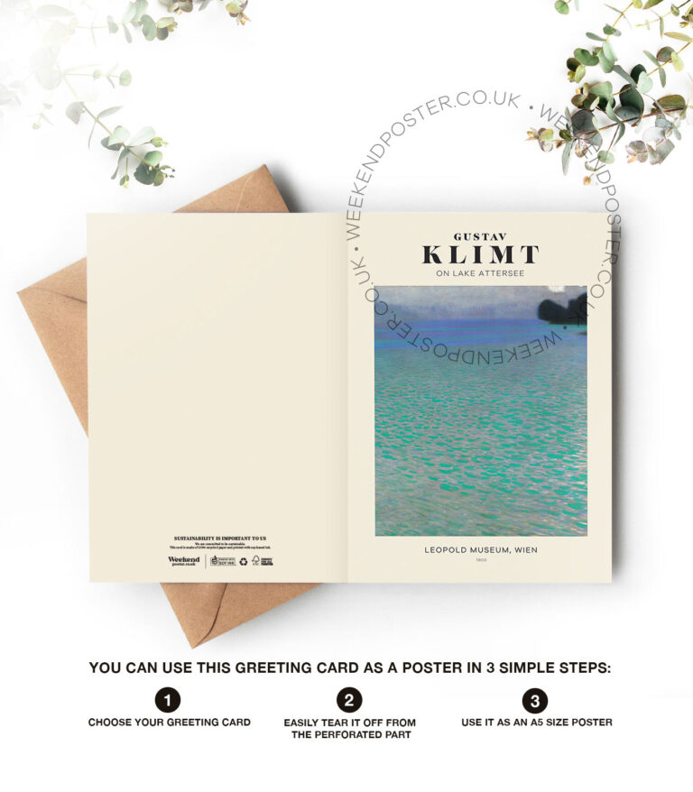 Gustav Klimt On Lake Attersee greeting card